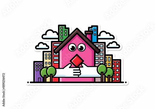 Wallpaper Mural 家が都会で優しく微笑む Torontodigital.ca