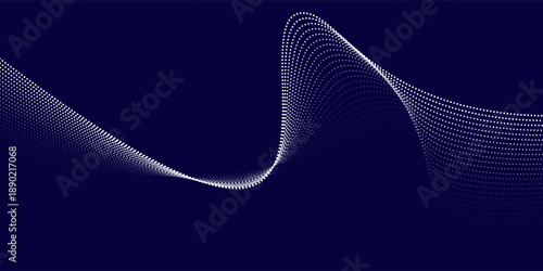 Purple background with many glowing particles. Information digital modern particles line dot simple glow energy