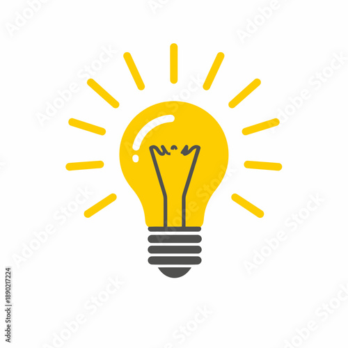 Bright idea for summer a shining lightbulb icon symbolizing creativity and innovation for the season