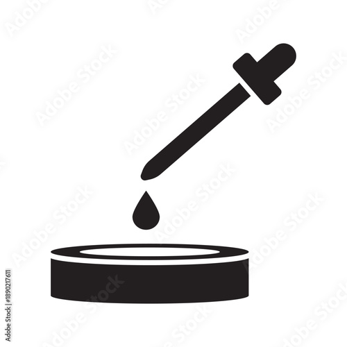 DNA laboratory science icons set