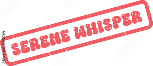 This stamp mark conveys a serene whisper of quiet intimacy and gentle communication