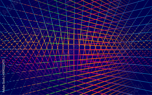 Futuristic texture with colorful gradient lines. Bold dynamic design blending smooth tones and radiant colors for modern visual art projects