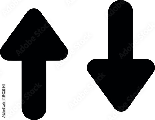 Arrows pointing up and down