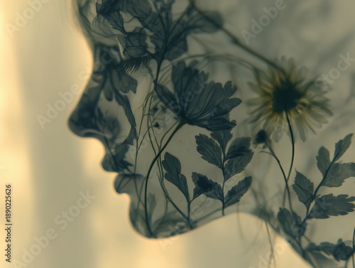 silhouette of a woman and dandelion
