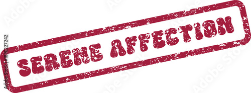 Authentic grunge Serene Affection mark representing deep emotional connection and tenderhearted feelings