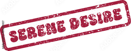 Captivating Serene Desire grunge stamp for expressing deep longing and peaceful aspirational intentions