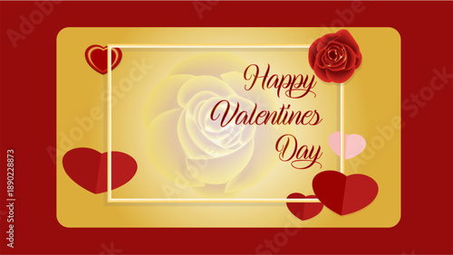 Happy valentine day wishing template or cad