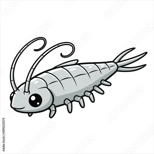 vector illustration of a silver fish