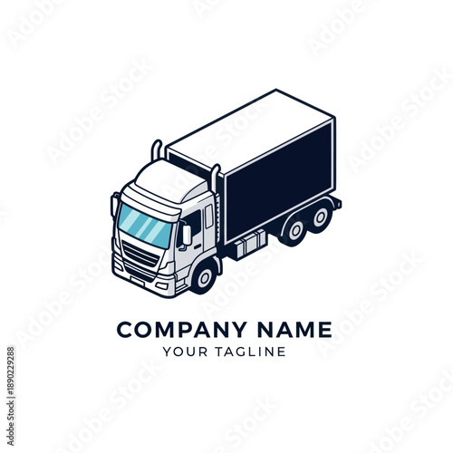 Illustration of a Semi Truck Vehicle.