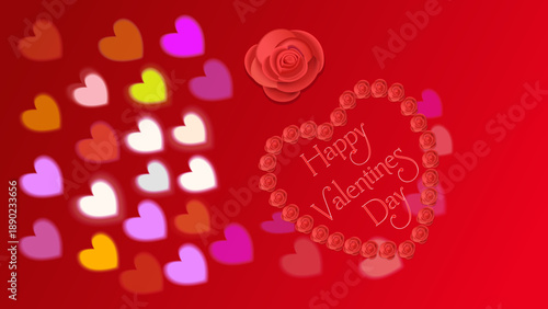 Happy Valentines love and rose