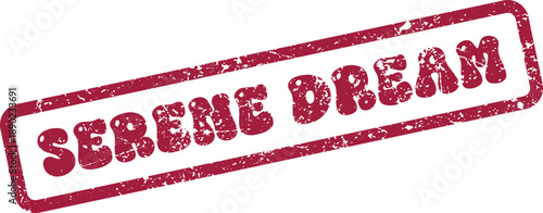 Serene Dream rectangular rubber stamp with a textured appearance conveying tranquility and aspiration