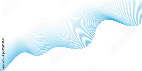Abstract wave line blue. Digital frequency equalizer. digital Stylized line art background. Vector