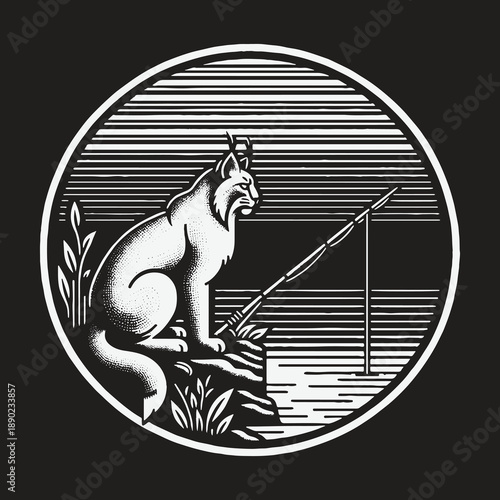 Lynx on the Lookout: A Patient Fishermans Vigil.