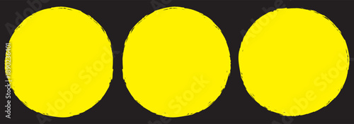 Brush painted circle banner. Hand drawn rough circles. vector set of grunge circle brush vector illustration eps 10