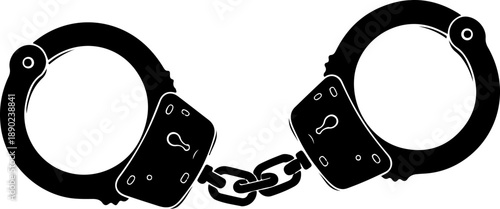 Shackle silhouette vector illustration