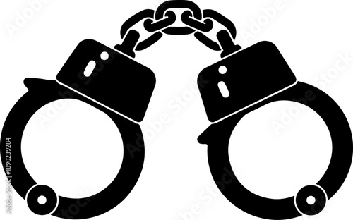 Shackle silhouette vector illustration