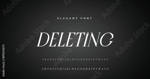Lettering Minimalist Fashion. Elegant alphabet letters serif font and number. Typography fonts regular uppercase, lowercase.