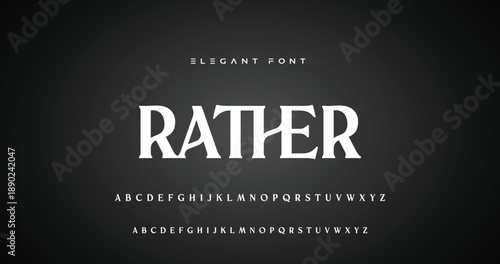 Lettering Minimalist Fashion. Elegant alphabet letters serif font and number. Typography fonts regular uppercase, lowercase.