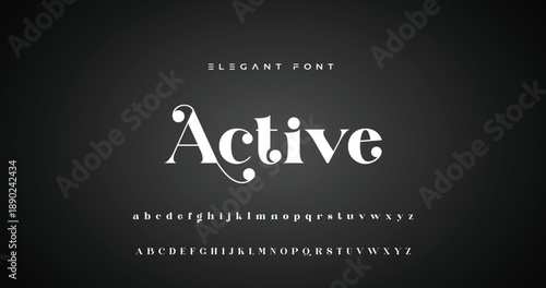 Lettering Minimalist Fashion. Elegant alphabet letters serif font and number. Typography fonts regular uppercase, lowercase.