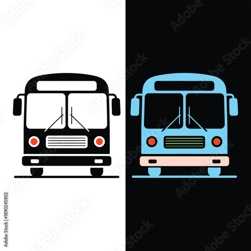 Bus symbol bus stop sign symbol vector icon, public transportation graphic for city transit systems, travel maps, navigation apps, urban mobility design and commuter information visuals.