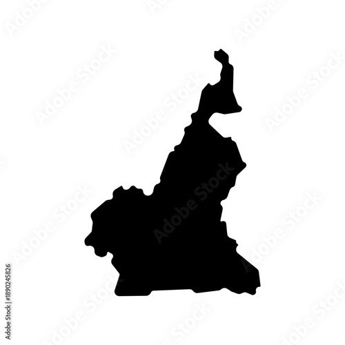 Cameroon map vector logo icon border