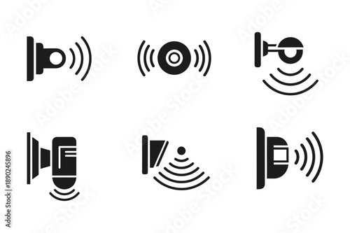 Motion sensor icon silhouette vector illustration