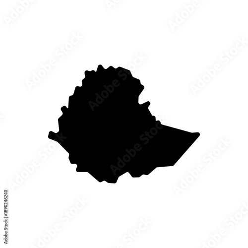 Ethiopia map vector logo icon border