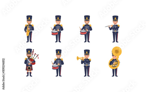 Toy Soldiers Playing Musical Instruments.