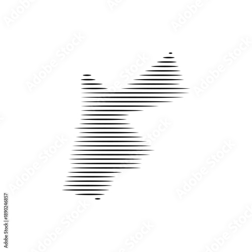Jordan map vector logo icon border