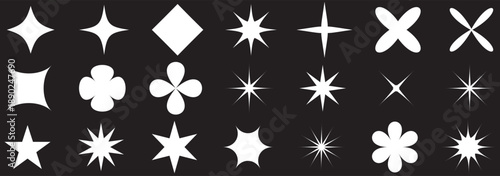 Brutalist abstract geometric shapes. Y2K Geometric design element shapes. Bauhaus design geometric silhouette elements design. eps 10