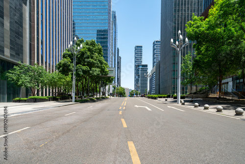 Highway and financial center office building 