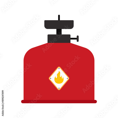 Industrial gas tanks and cylinders illustration set