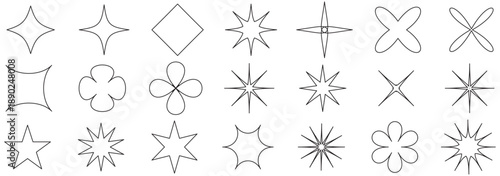 Brutalist abstract geometric shapes. Y2K Geometric design element shapes. Bauhaus design geometric silhouette elements design. eps 10