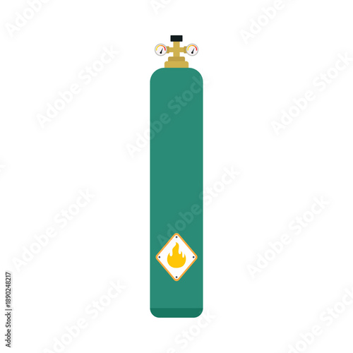Industrial gas tanks and cylinders illustration set