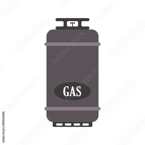 Industrial gas tanks and cylinders illustration set