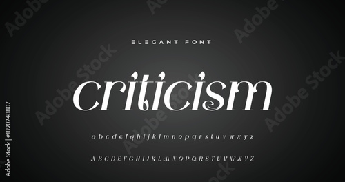 Lettering Minimalist Fashion. Elegant alphabet letters serif font and number. Typography fonts regular uppercase, lowercase.