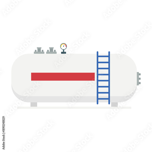 Industrial gas tanks and cylinders illustration set