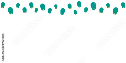 Happy Vesak day lantern festive on transparent background vector illustration