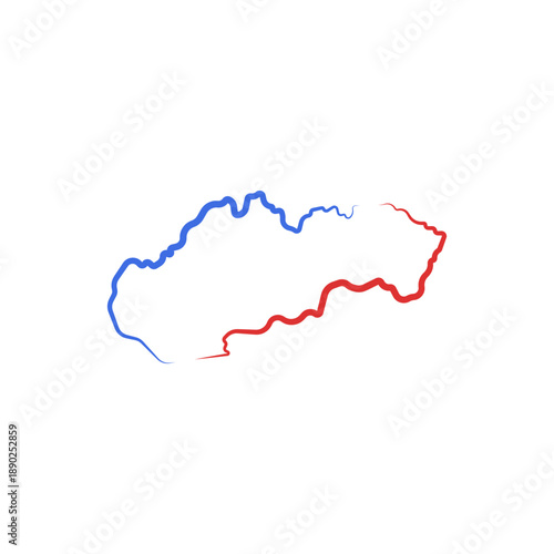 slovakia country map vector logo icon border