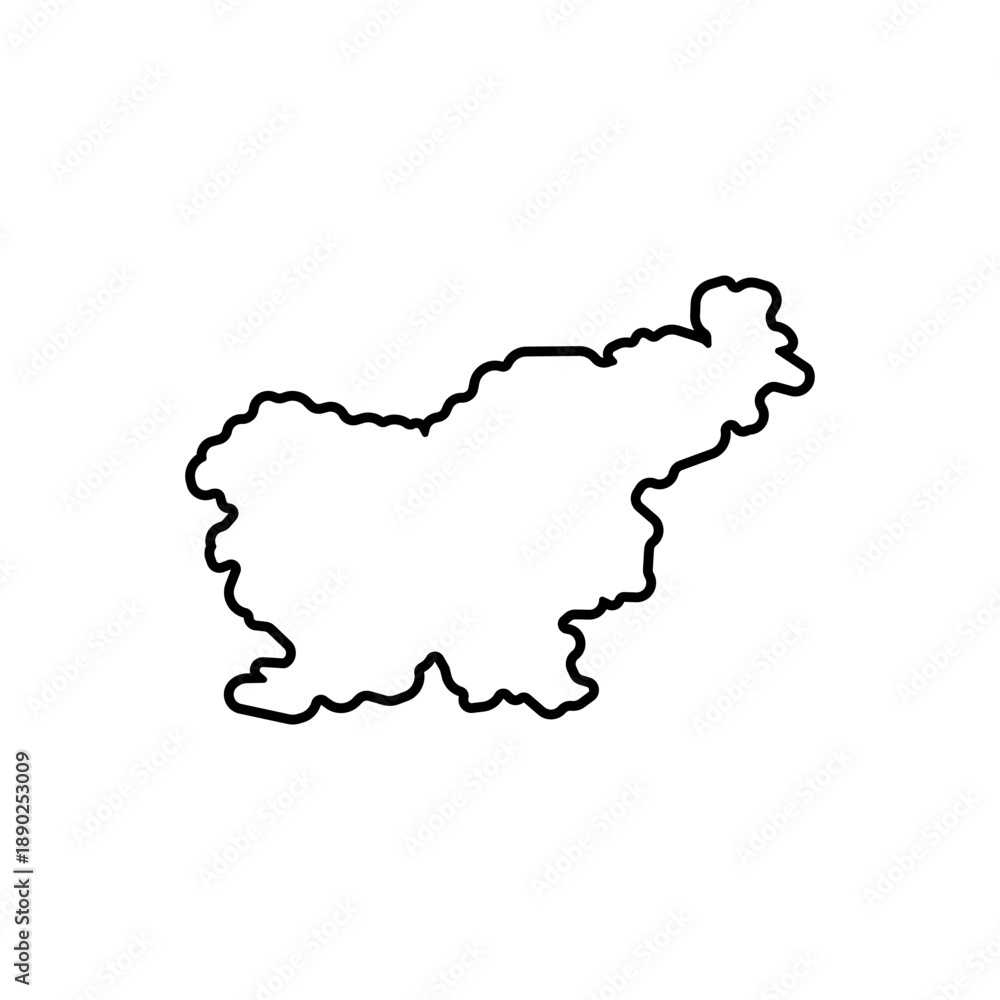 Fototapeta premium slovenia country map vector logo icon border