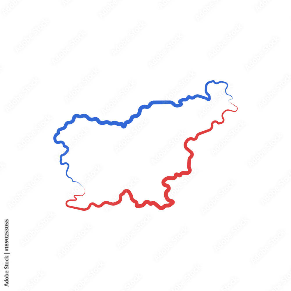 Obraz premium slovenia country map vector logo icon border