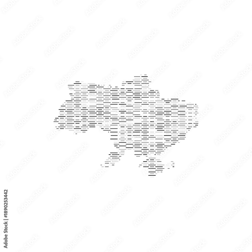 Obraz premium ukraine country map tech border vector icon illustration