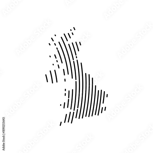 united kingdom uk map vector logo icon border