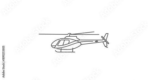 helicopter line art illustration