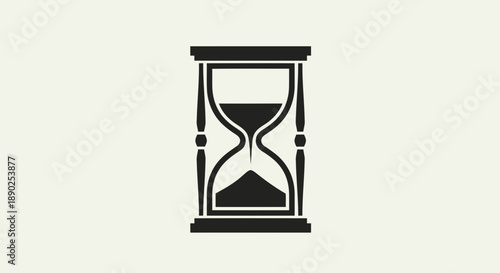 hourglass icon black and white