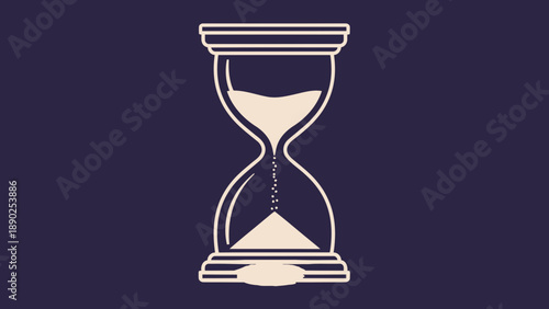 hourglass timer sand flowing