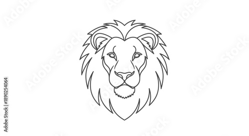 lion head outline drawing