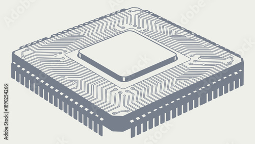 microchip cpu processor circuit board