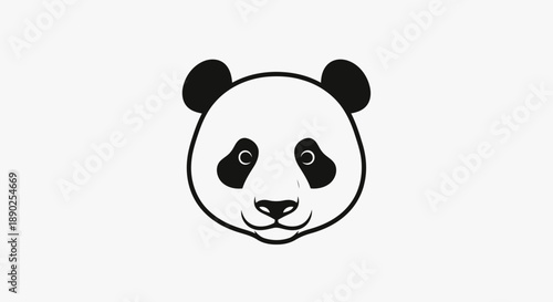 panda bear face illustration