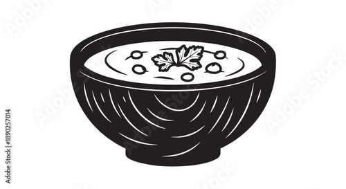 A bowl of yogurt with fruit and nuts, a healthy snack, viewed from above